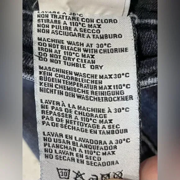 R13 Kate Skinny Jeans Orion Black 26x27 Made in Italy Distressed EUC - Picture 10 of 13